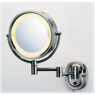 Jerdon Lighted 5X Magnifying Wall Mount Mirror