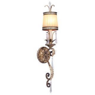  Seville Wall Sconce in Palacial Bronze with Gilded Accents   8540 64
