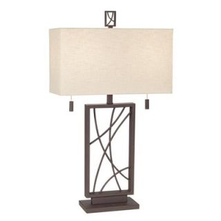  Lighting Crossroads Table Lamp in Walnut Poly Dark Rust   87 1722 68