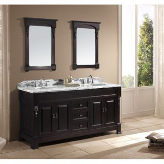 Virtu Huntshire 72 Double Sink Bathroom Vanity in Dark Walnut   GD
