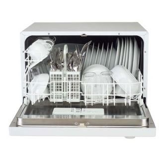Premia 6 Place Setting Countertop Compact Dishwasher   PDW 66EW