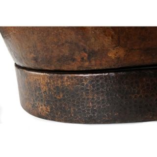 Premier Copper Products 72 Hammered Copper Modern Slipper Style Bath