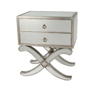 Bethel International Betty Double Drawer End Table