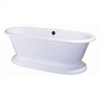 Elizabethan Classics 72 Dual Acrylic Bath Tub on Plinth with Rim