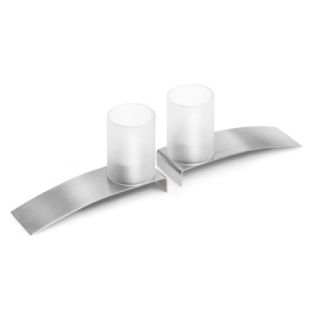 Lado Stainless Steel and Frosted Glass Votives (Set of 2)