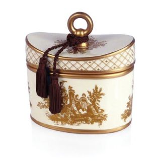 Seda France Classic Toile Japanese Quince Ceramic Candle   00120JQU