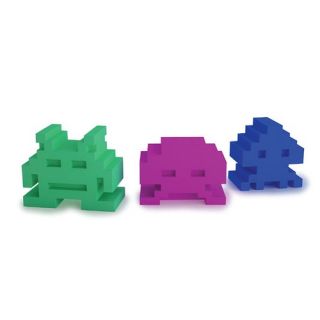 Space Intruder Erasers (Set of 3)