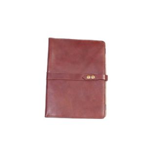 Scully Snap Closure Leather Pad in Mahogany   155 06 30