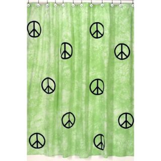 Sweet Jojo Designs Peace Green Shower Curtain   ShowerCurtain Peace