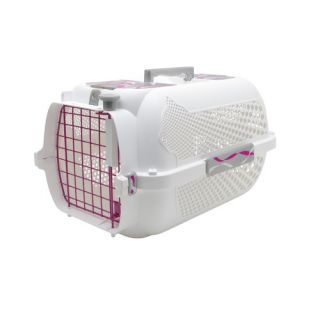 Catit Style Pink Ribbon Voyager Small Cat Carrier in White