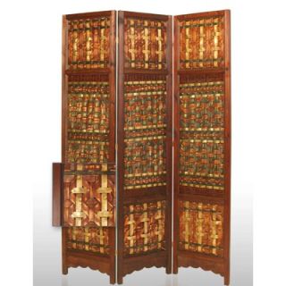 Screen Gems Palm Brass Decorative Room Divider