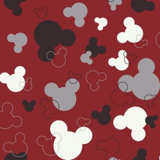 Room Mates Mickey Mouse Heads Wallpaper in Red Background