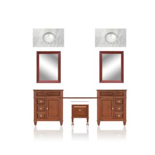 Martinsville 97 Double Basin Vanity with Adjustable Makeup Table and