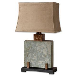 Uttermost Slate Square Table Lamp in Slate