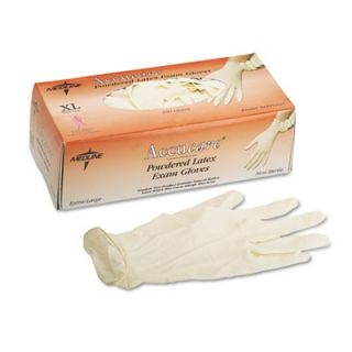  Accucare Powdered Latex Exam Gloves, Large, 100 per Box   MIIMG1206