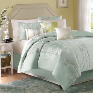 Madison Park Athena 7 Piece Jacquard Comforter Set in Blue   MP10