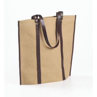 Clava Leather Eco Chic Canvas Roll up Tote   55 1511KHAKI
