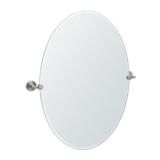 Hotel Vogue Universal Tilting Beveled Large Oval Wall Mirror