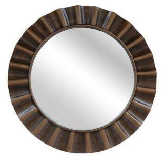 Crestview Beveled Antique Round Mirror in Gold   CVMRA240