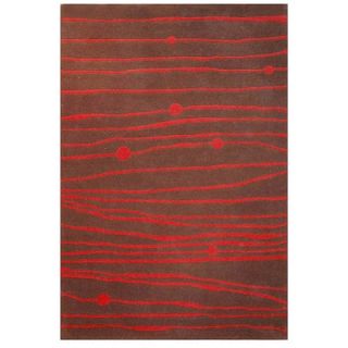 Acura Rugs Contempo Brown/Red Rug   CT 112