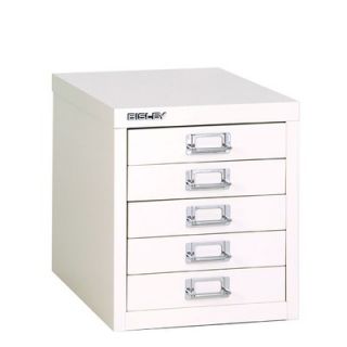 Bisley Five Drawer Desktop Steel Storage Cabinet   EOSCMD125 Set