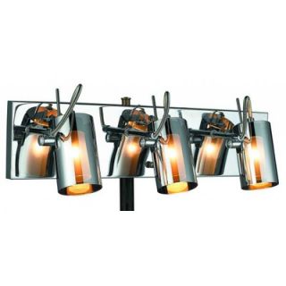 Gen Lite Silhouette Three Light Wall Sconce in Chrome