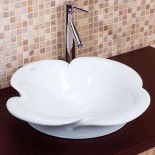 DecoLav Semi Recessed Ceramic Vessel Sink in White   1461 CWH