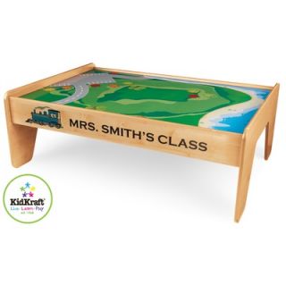 KidKraft Personalized Train Table in Natural   17851 Set