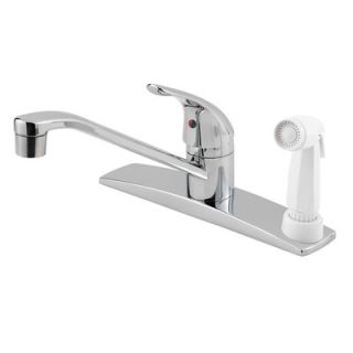  Single Handle Centerset Kitchen Faucet with Side Spray   134 344