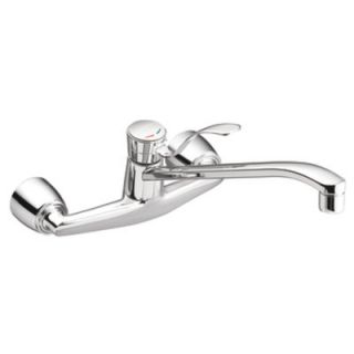 Moen Commercial One Handle Wall Mount Kitchen Faucet with 12 Spout