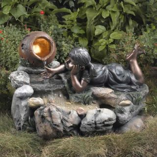 Giocoso Playful Outdoor Rock Water Fountain with Light   FCL009