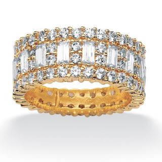 Palm Beach Jewelry Gold Plated Cubic Zirconia Eternity Band