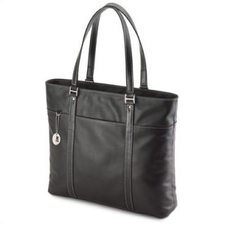 Mobile Edge Womens Leather Ultra Laptop Tote in Black