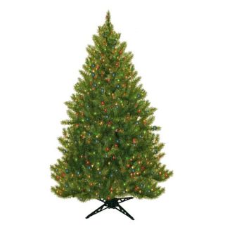 Evergreen Fir Prelit Christmas Tree with 450 Multicolored Lights