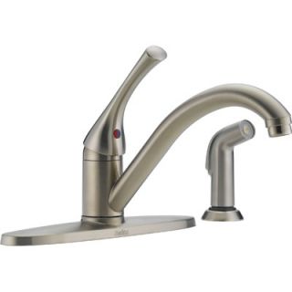Delta Classic Single Handle Centerset Kitchen Faucet with Side Spray