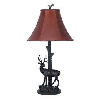 Cal Lighting Deer Table Lamp in Dark Bronze