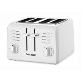 Cuisinart Compact 4 Slice Toaster in White   CPT 140