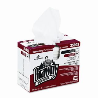 Brawny Medium Duty Shop Towels, 9 x 12 1/2, 140/pack, 10/carton