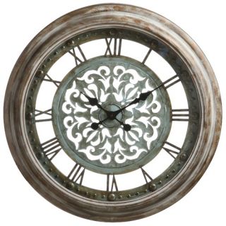 Claudia Wall Clock in Distressed Aged Copper