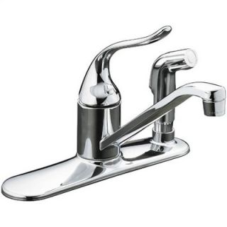 Kohler Coralais Single Handle Centerset Kitchen Sink Faucet with Side