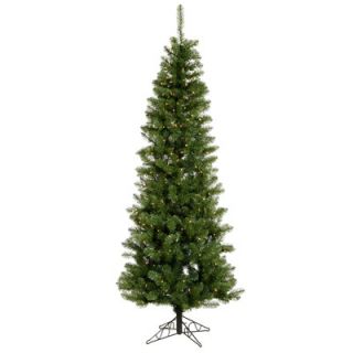 Vickerman Salem Pencil Pine 6.5 Artificial Christmas Tree with Clear
