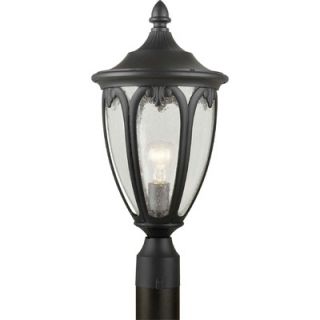 Forte Lighting One Light Outdoor Post Lantern with Clear Seeded Glass