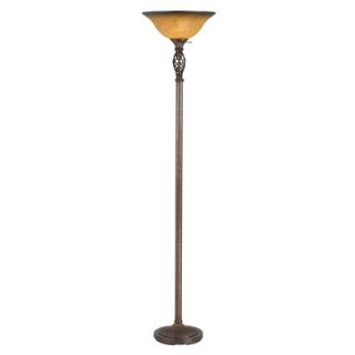 Cal Lighting Twisted Torchiere Lamp in Rust   BO 231TR