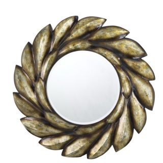 Tivoli Round Polyurethane Frame Sunburst Mirror with Beveled Glass in