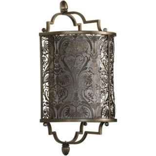 Quorum French Damask One Light Wall Sconce in Vintage Pewter   5597