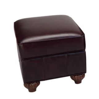 Kinfine Faux Leather Tufted Square Storage Ottoman in Brown   N5762