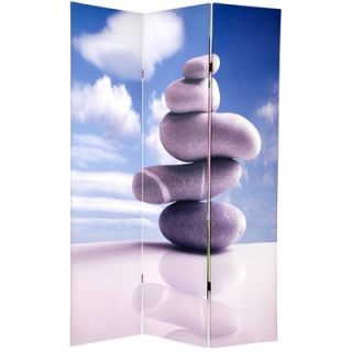 Double Sided Zen Room Divider in Gray Stones   CAN ZEN