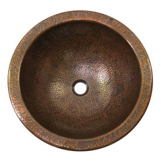 The Copper Factory Hand Hammered Copper Large Round Self Rimming