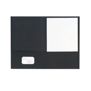 Twin Pocket Folder, 2 Pockets, Legal, 150 Sheet Capacity, Black