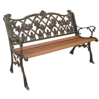Sicilian Wood and Cast Iron Park Bench